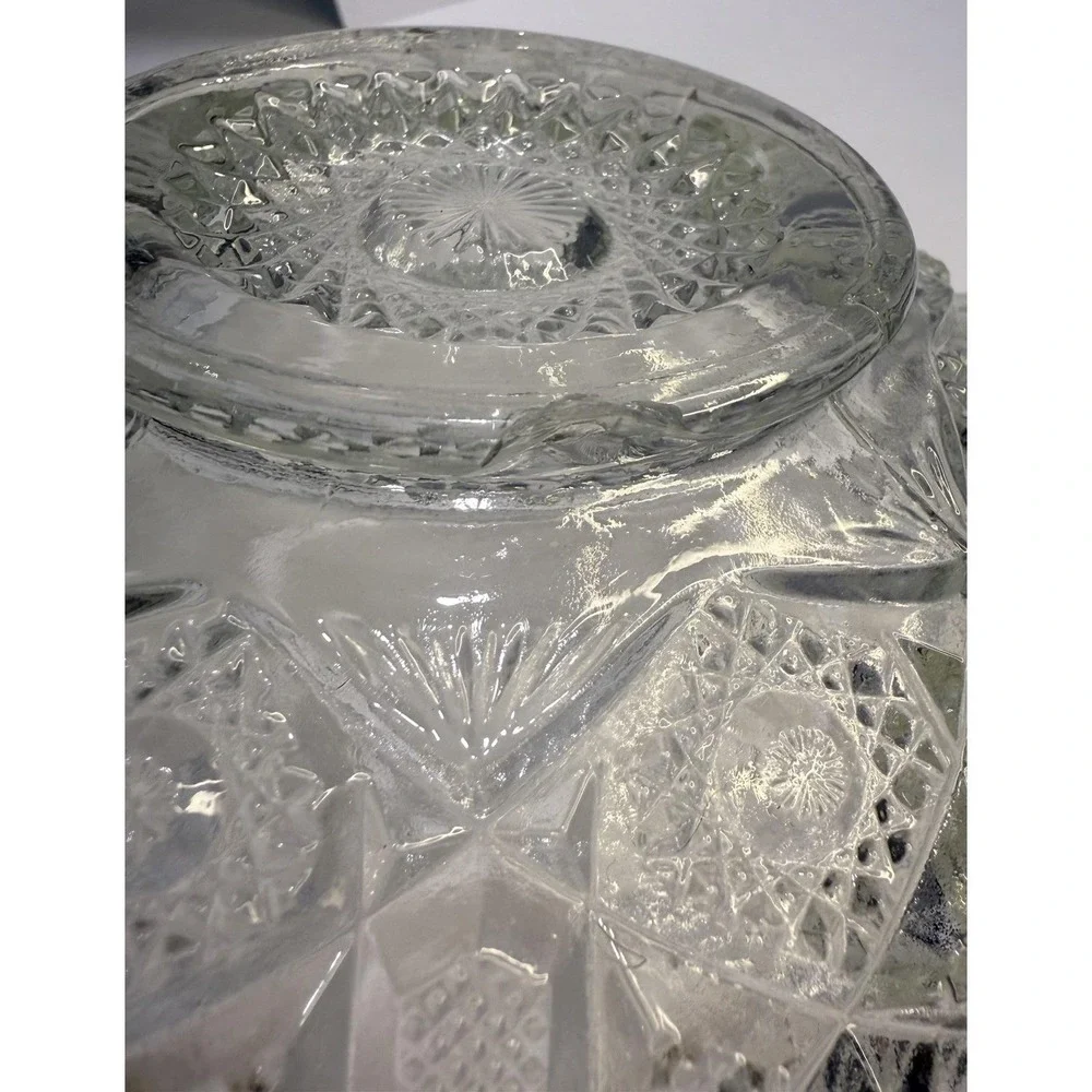 VINTAGE Imperial Glass EAPG‎ Handled Nappy Mogul Variant Clear 2 Handle Bowl